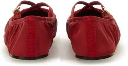 Dolce&Gabbana Satin Ballerina Flats in rood