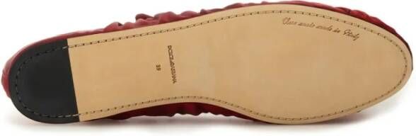 Dolce&Gabbana Satin Ballerina Flats in rood