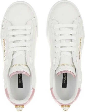 Dolce&Gabbana Sneakers Portofino Pearl Sneakers Leather in wit