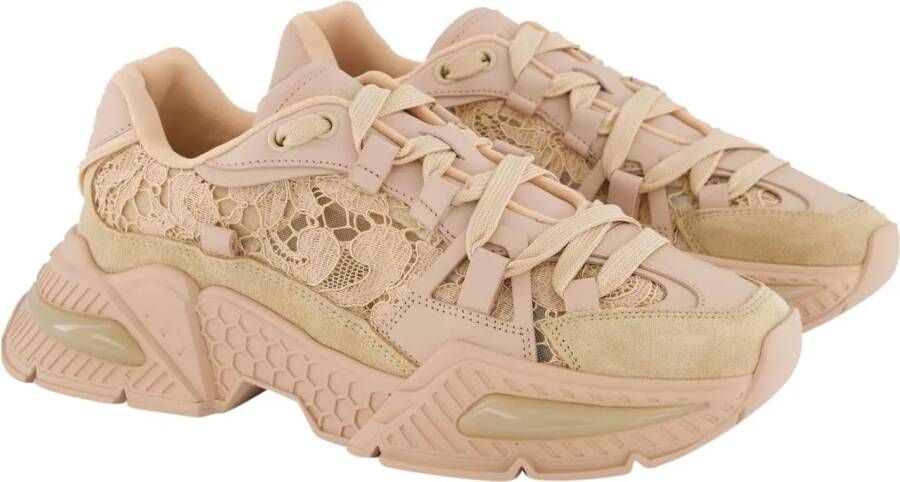 Dolce&Gabbana Low-Top Sneakers Dames Dolce & Gabbana Low-Top Sneake in poeder roze