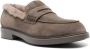 Doucal's Penny loafer voor dames van suède en schapenvacht | bruin Brown Dames - Thumbnail 7