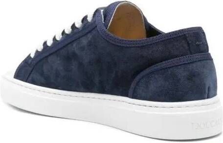 Doucal's Low-Top Sneakers Suede Lace-Up Sneakers in blauw