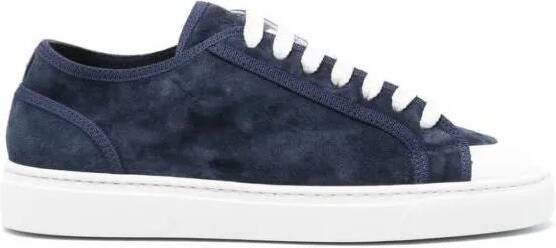 Doucal's Low-Top Sneakers Suede Lace-Up Sneakers in blauw
