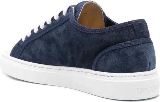 Doucal's Low-Top Sneakers Suede Lace-Up Sneakers in blauw