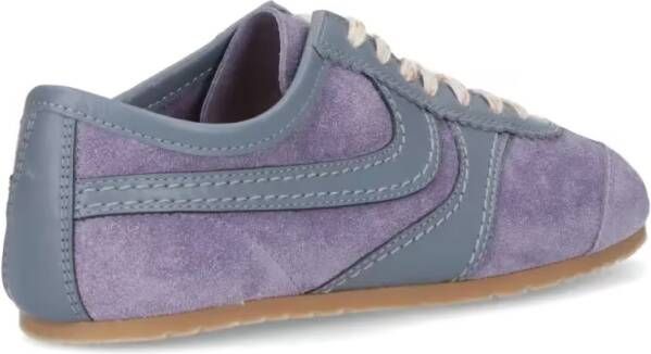 Dries Van Noten Low-Top Sneakers Low-Profile Sneakers With Suede And Leather Accent in paars