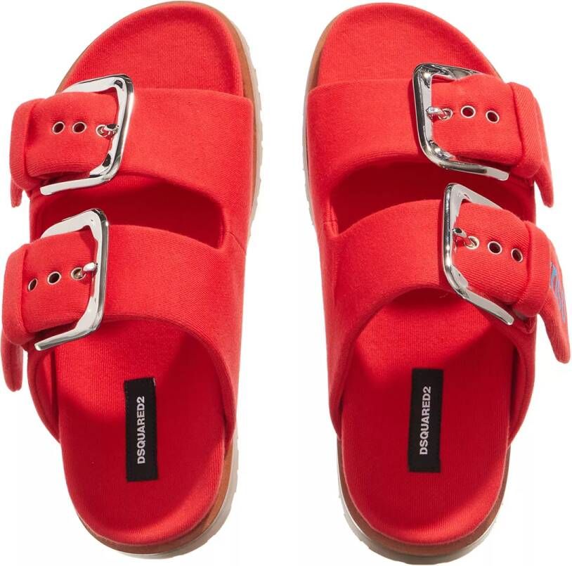 Dsquared2 Sandalen Womens Flat Sandals in rood