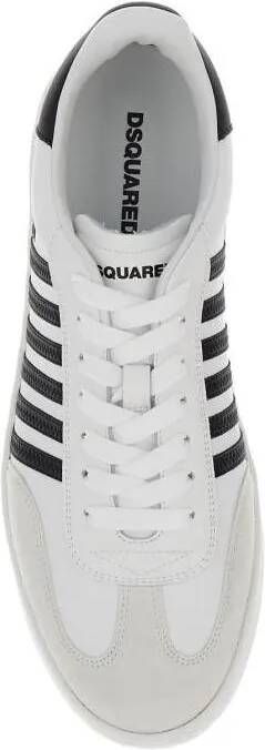 Dsquared2 Low-Top Sneakers Calfskin+Crust White+Black in wit