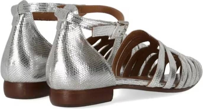 Duccio Del Duca Sandalen Silver Flat Sandal in zilver