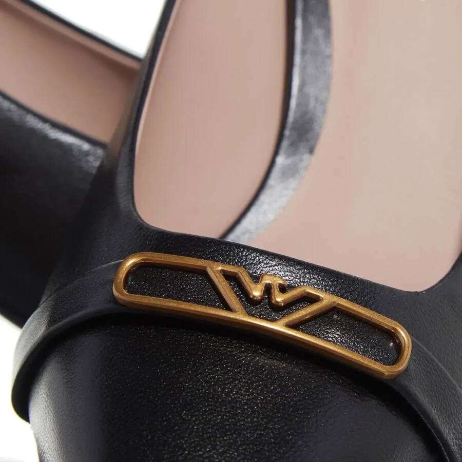 Emporio Armani Hoge hakken Decollete Nappa in zwart