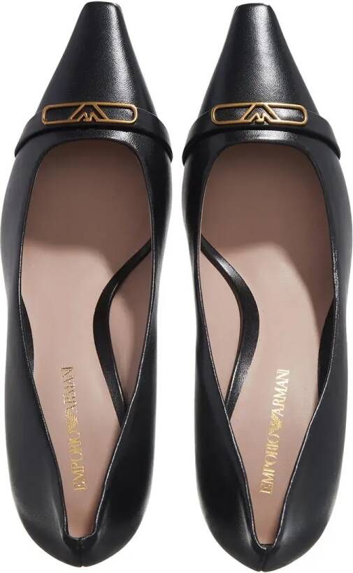 Emporio Armani Hoge hakken Decollete Nappa in zwart