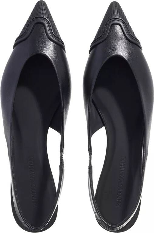 Emporio Armani Loafers & ballerina schoenen Ballet Flat in zwart