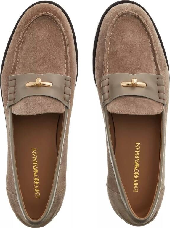 Emporio Armani Loafers & ballerina schoenen Loafer in beige