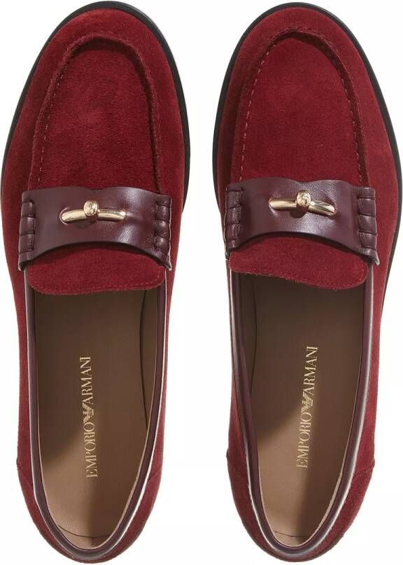Emporio Armani Loafers & ballerina schoenen Loafer in rood