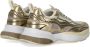 Emporio Armani Low-Top Sneakers Futuristic Gold And White Sneakers With Ea Logo in goud - Thumbnail 2