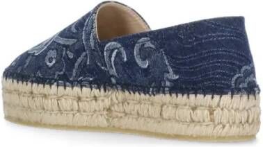 ETRO Denim Jacquard Espadrillas in blauw