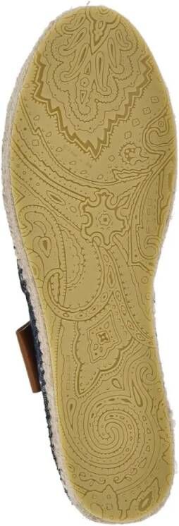ETRO Denim Jacquard Espadrillas in blauw