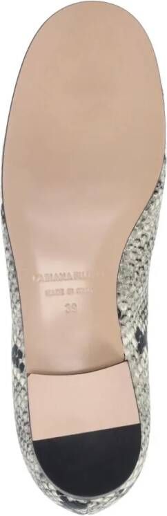 Fabiana Filippi Green Python Leather Loafers in groen
