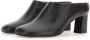 Fabiana Filippi Zwarte Leren Hakken Sabot Black Dames - Thumbnail 10