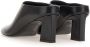 Fabiana Filippi Zwarte Leren Hakken Sabot Black Dames - Thumbnail 11