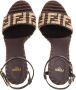 Fendi Hoge hakken Delfina Raffia Sandles in bruin - Thumbnail 3