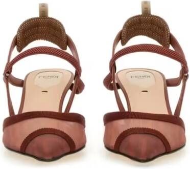 Fendi Hoge hakken "Hummingbird Lite" Slingback in rood