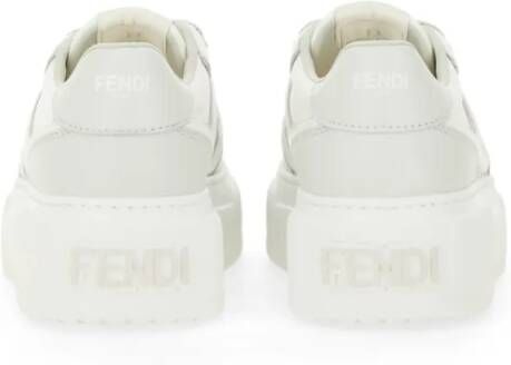 Fendi Low-Top Sneakers " Match" Lace-Up Sneaker in wit