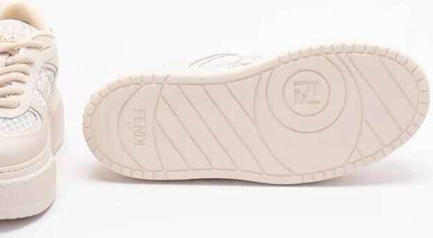 Fendi Low-Top Sneakers `Match Mix` Logo Sneakers in beige