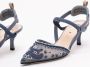 Fendi Sandalen `Colibrì Bandana` Embroidery Pumps in blauw - Thumbnail 3
