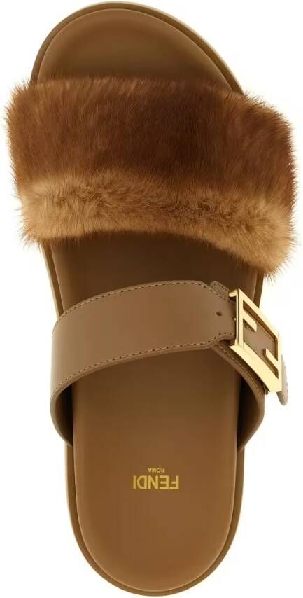 Fendi Sandalen ' Feel' Slides in bruin