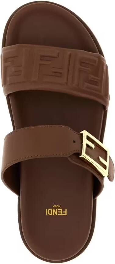 Fendi Logoed Leren Sandalen met FF Detail - Foto 4