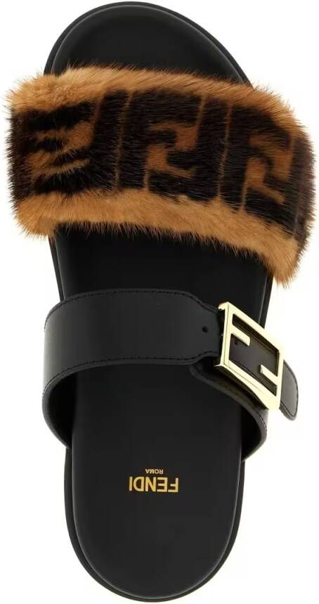 Fendi Sandalen ' Feel' Slides in zwart
