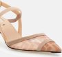 Fendi Sandalen Heeled Shoes With Mesh Toe Cap And Ff Logo in beige - Thumbnail 2
