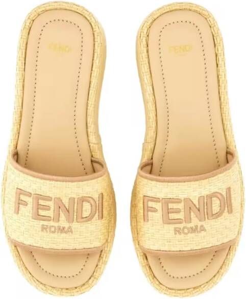 Fendi Sandalen " Sunshine" Flatform Slide Sandal in beige