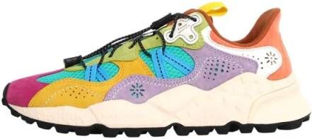 Flower Mountain Low-Top Sneakers Multicolored Suede And Technical Fabric Sneakers in meerkleurig