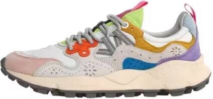 Flower Mountain Low-Top Sneakers Multicolored Suede And Technical Fabric Sneakers in meerkleurig