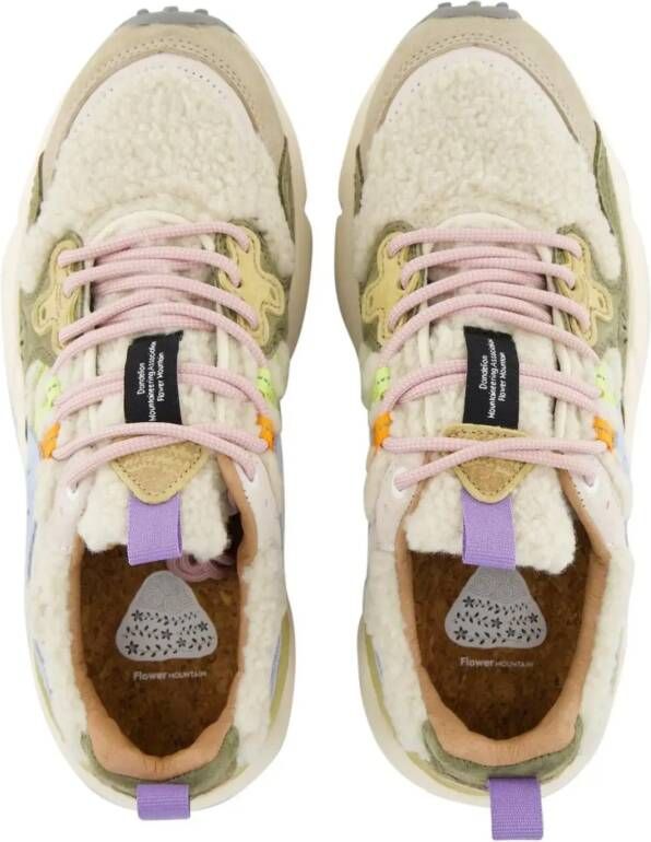 Flower Mountain Low-Top Sneakers Verde Beige in beige
