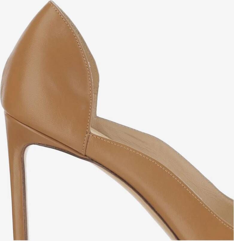 FRANCESCO RUSSO Hoge hakken Leather Pumps in bruin