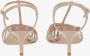 FRANCESCO RUSSO Sandalen Shiny Leather Cage Sandals in roze - Thumbnail 2