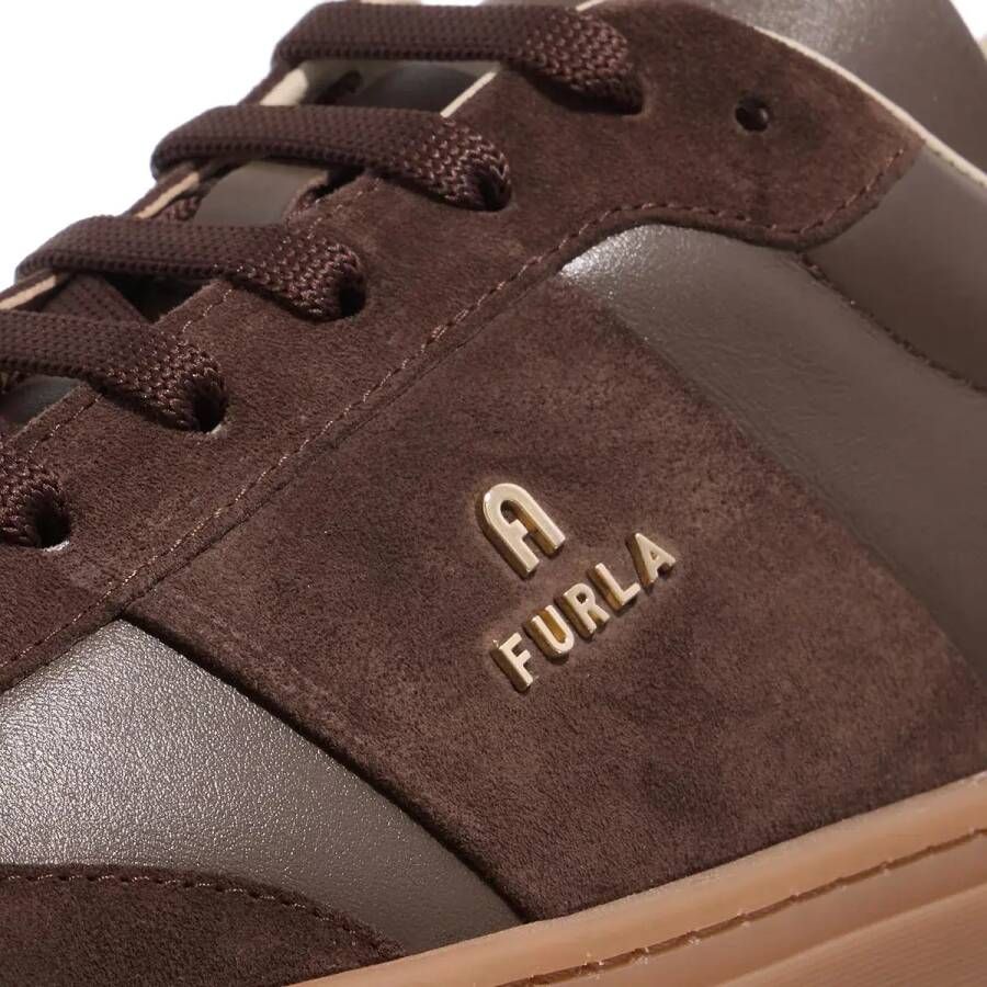 Furla Low-Top Sneakers Vitello Soft+Crosta Sporty in bruin