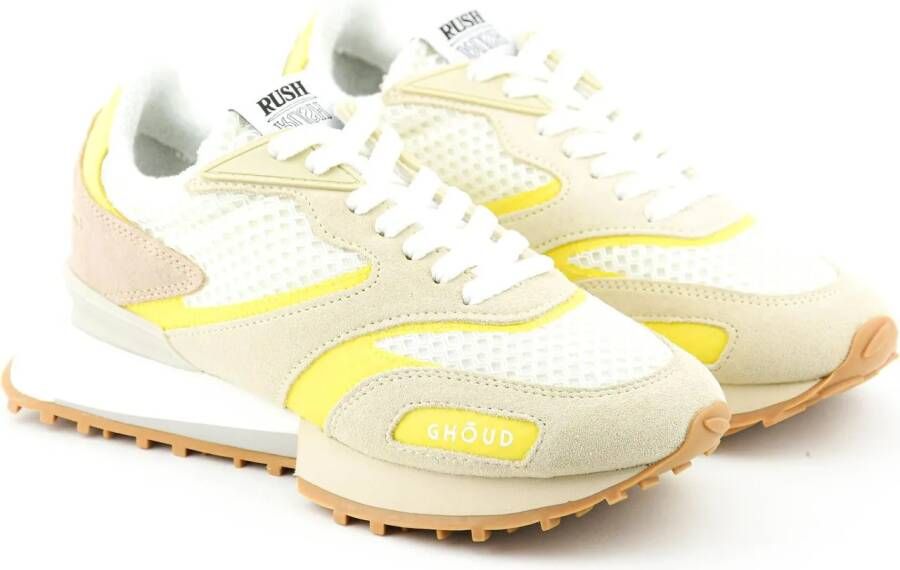 GHŌUD Low-Top Sneakers Rush Mesh Cream Yellow in meerkleurig