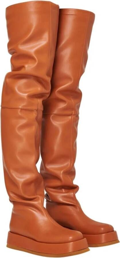 Gia Borghini Low-Top Sneakers Gia X Rhw Rosie 10 Cuissardes Boots in bruin