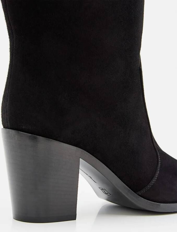 Gianvito Rossi Boots Denver Suede Texan Boots in zwart