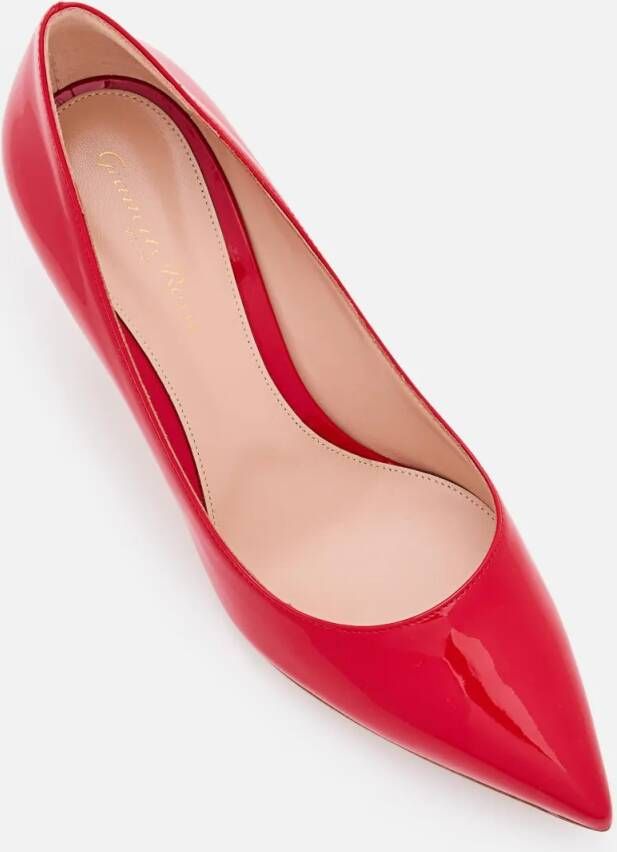 Gianvito Rossi Hoge hakken 70mm Patent Leather Pump in rood