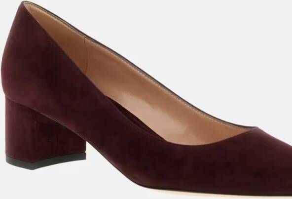 Gianvito Rossi Hoge hakken Brown Suede Pumps With Block Heel in zwart
