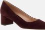 Gianvito Rossi Hoge hakken Brown Suede Pumps With Block Heel in zwart - Thumbnail 2