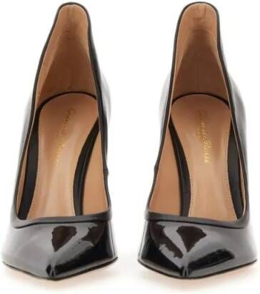 Gianvito Rossi Hoge hakken Dècolleté Tuxedo With Glossy Leather Finish in zwart