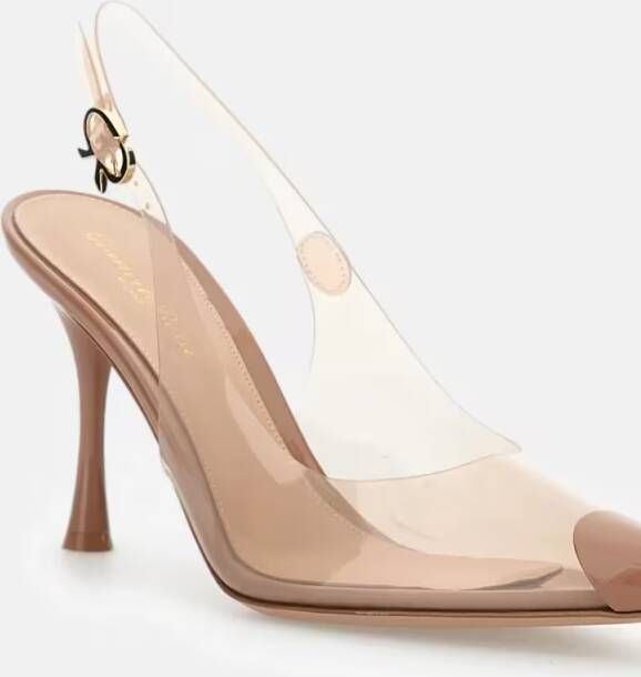 Gianvito Rossi Hoge hakken Diana 85 In Pvc Pumps Slingback in beige