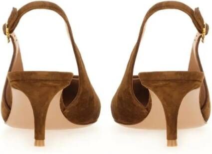 Gianvito Rossi Hoge hakken "Robbie" Slingback in bruin