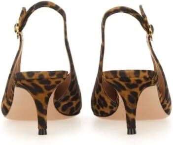 Gianvito Rossi Hoge hakken "Robbie" Slingback in bruin