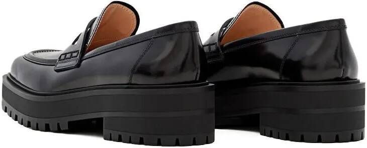 Gianvito Rossi Leather Loafer in zwart